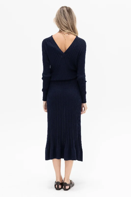 Eden Knit Dress, Navy