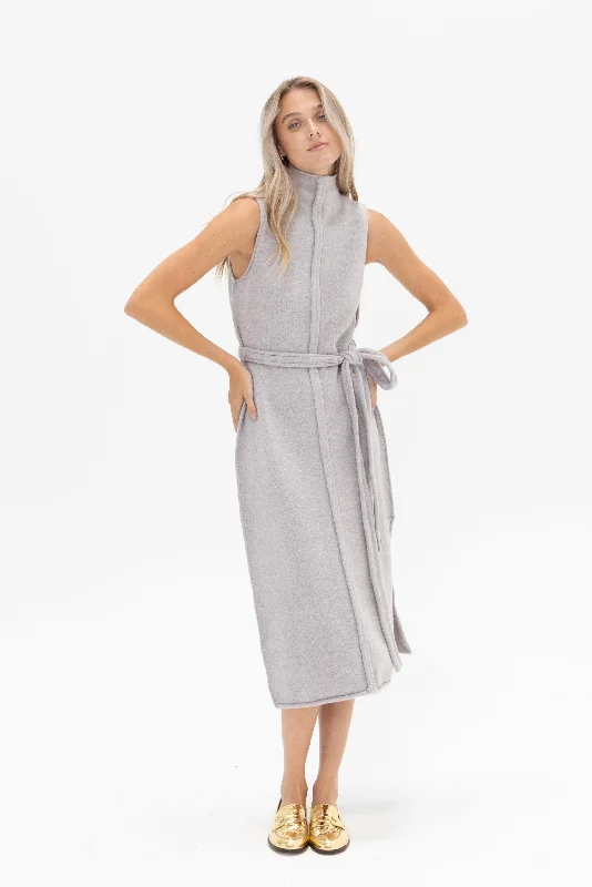 Zola Knit Dress, Light Grey