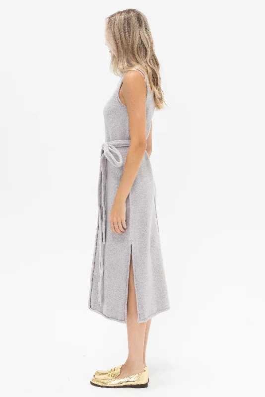 Zola Knit Dress, Light Grey