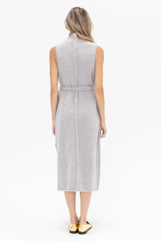 Zola Knit Dress, Light Grey