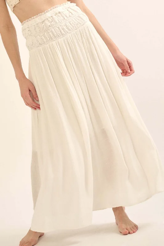 Reborn Soul Lace-Trimmed Convertible Skirt Dress