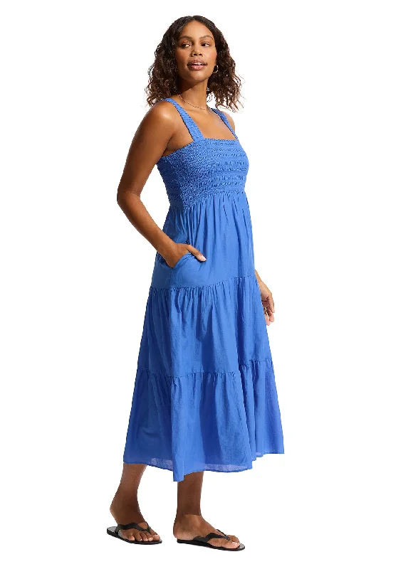 SEAFOLLY FAITHFUL MIDI DRESS - AZURE