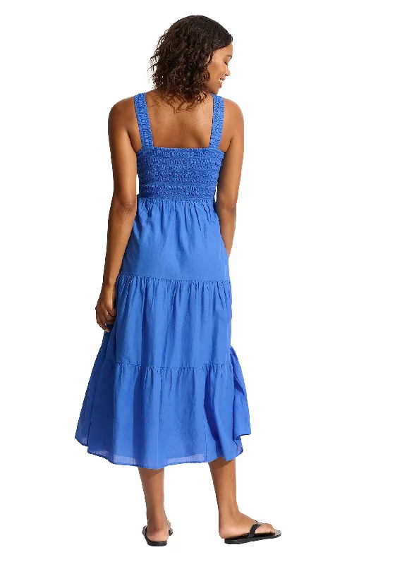 SEAFOLLY FAITHFUL MIDI DRESS - AZURE