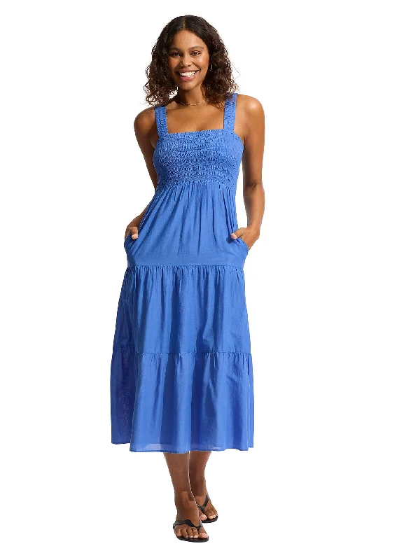 SEAFOLLY FAITHFUL MIDI DRESS - AZURE