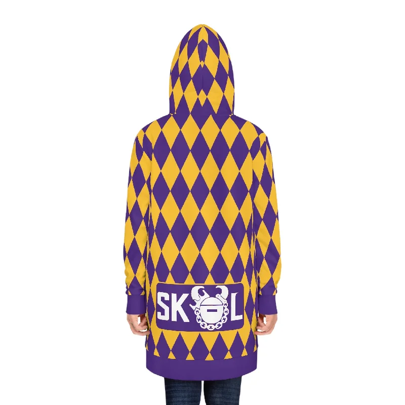 Women's Hoodie Dress - Purple/Gold Diamonds - The Original