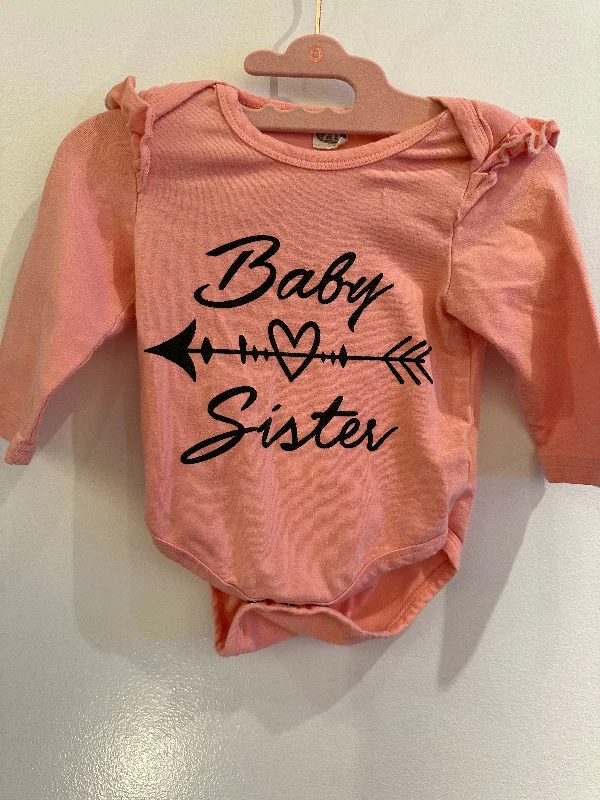 Baby Sister Pink Baby Onesie