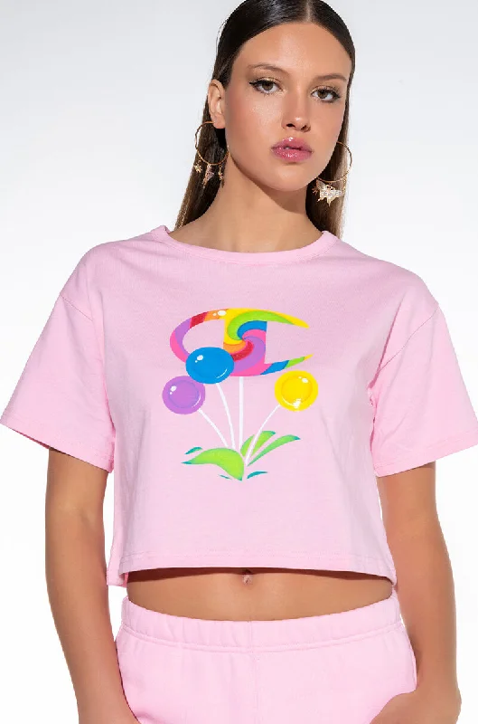 CHAMPION CANDY LAND CROPPED HERITAGE TEE - GRAPHIC