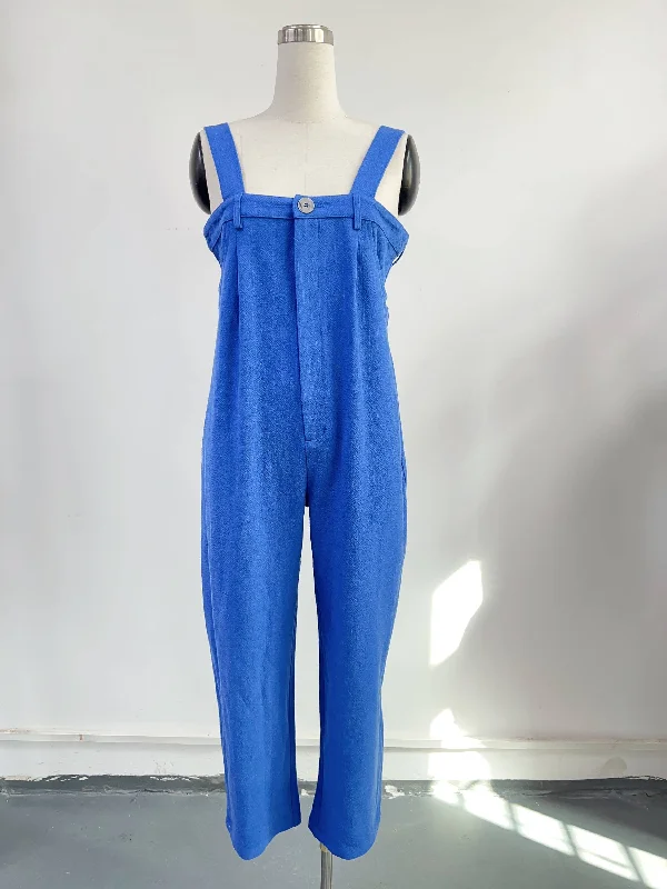 French Blue Clown Pants Jumpsuit