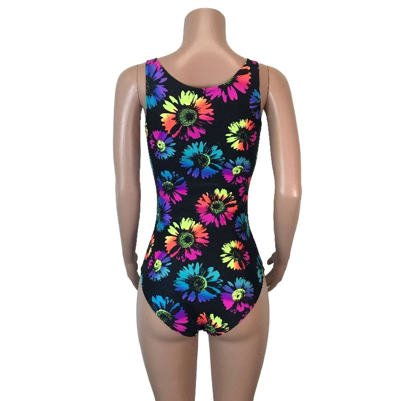 SALE - XL ONLY - Bodysuit - Electric Daisy Neon