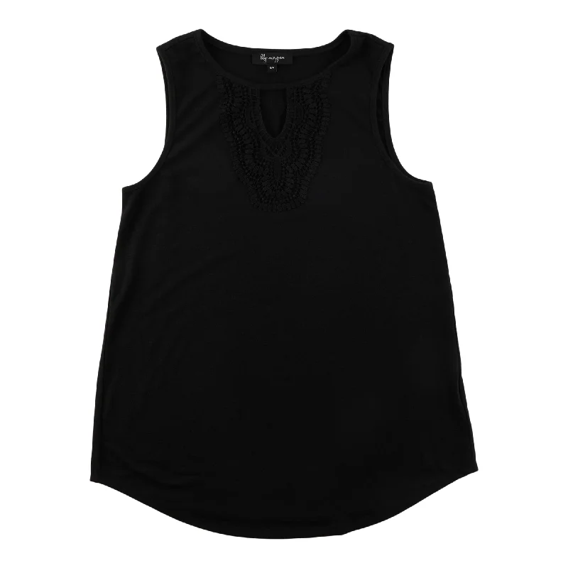 lily morgan Women's Sleeveless Keyhole Blouse