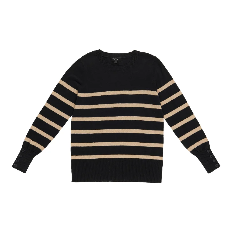 lily morgan Women's Stripe Pullover Sweater