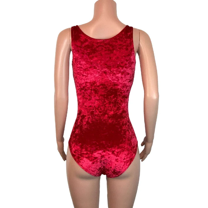 Bodysuit - Red Crushed Velvet