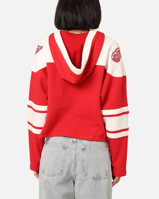 47 Brand Women's Detroit Red Wings Cropped Lacer Hoodie Red