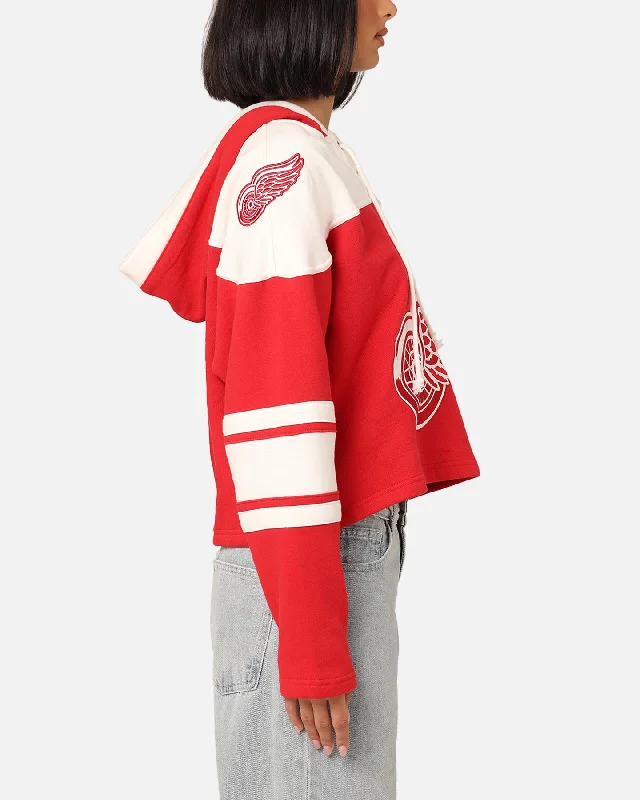 47 Brand Women's Detroit Red Wings Cropped Lacer Hoodie Red