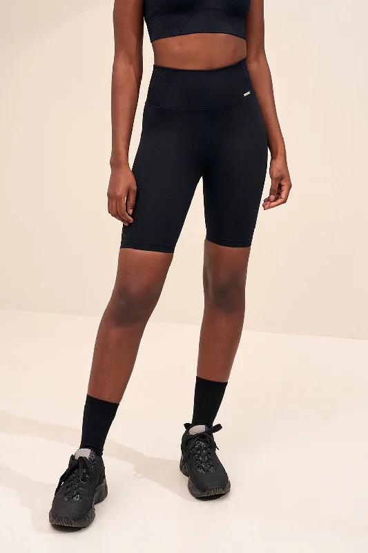 Motion Seamless Biker Shorts - Black