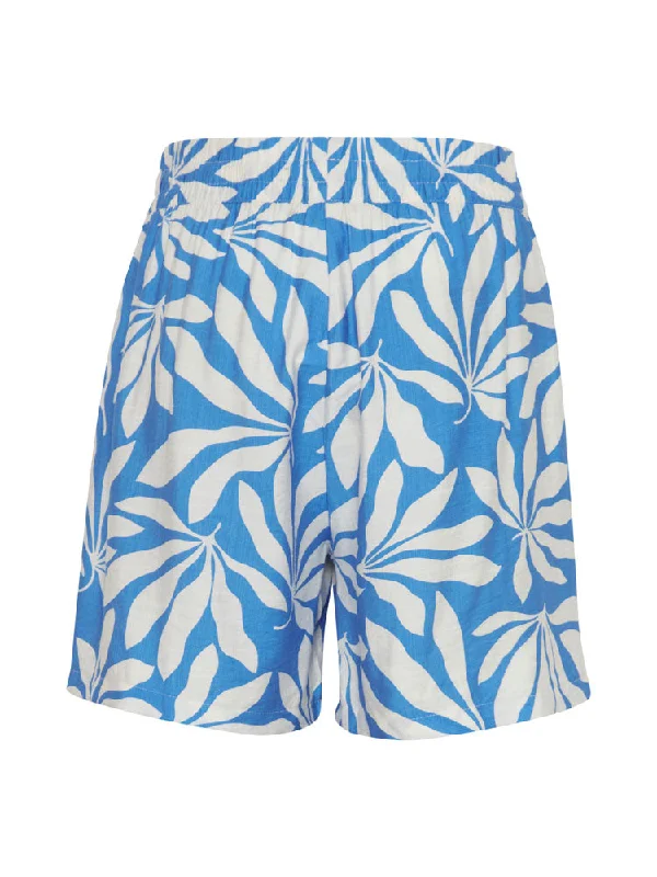 B Young ByIsela Shorts Palace Blue Palm