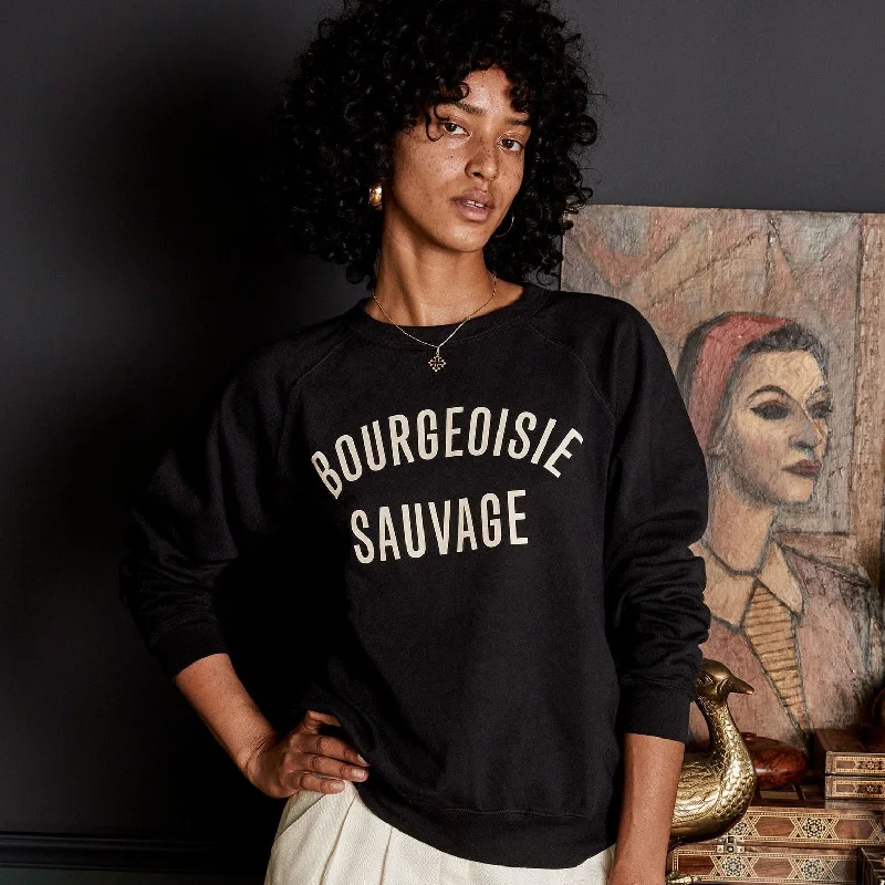 ""Bourgeoisie Sauvage"" Sweatshirt (Black)