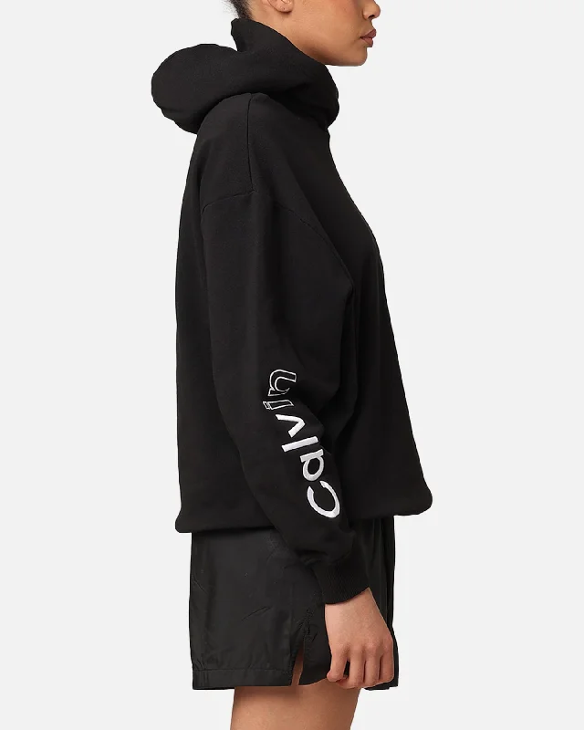 Calvin Klein Women's Multi Placement Logo Hoodie Black