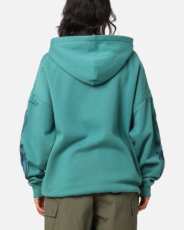 Carre Flower Bomb Full Zip Hoodie Oxidized Green