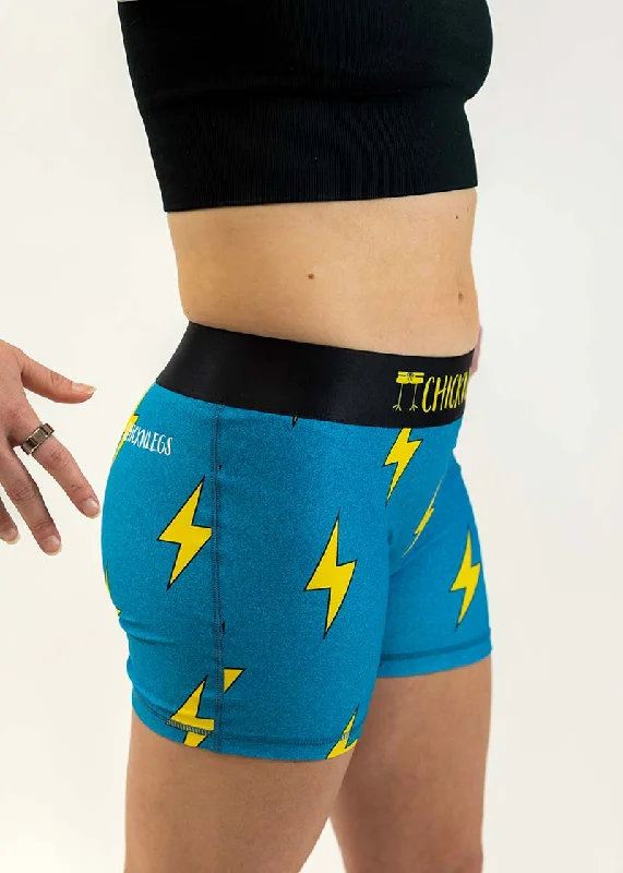 Women's Blue Bolts 3"" Compression Shorts