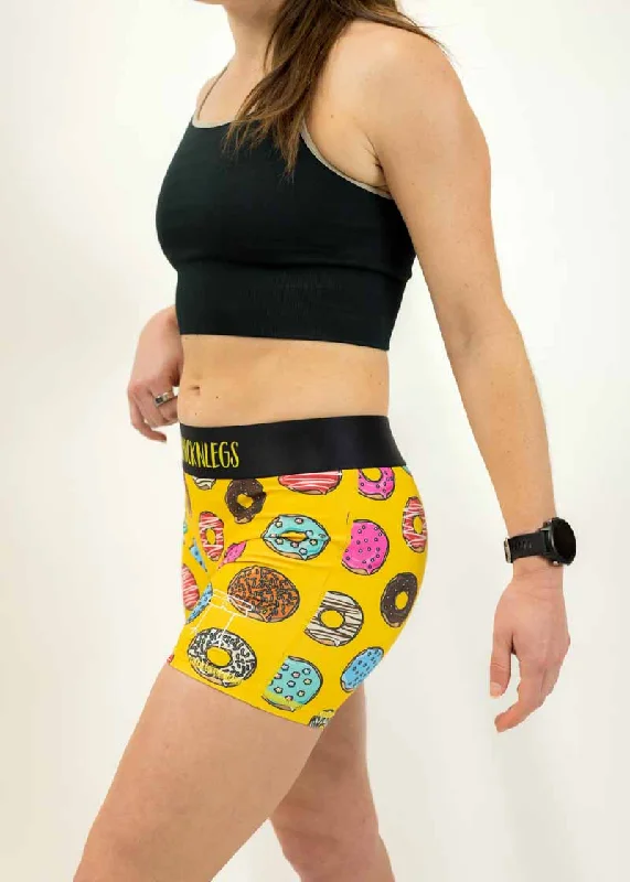 Women's Salty Donuts 3"" Compression Shorts