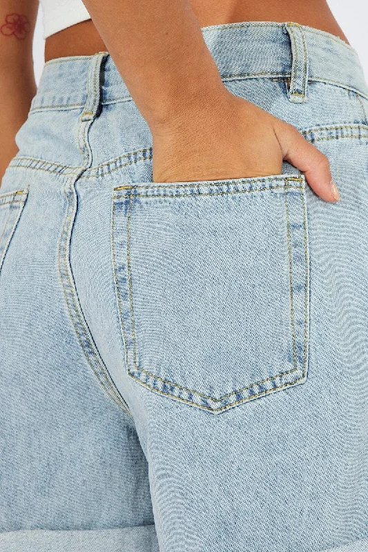 Denim Short Jeans High Rise