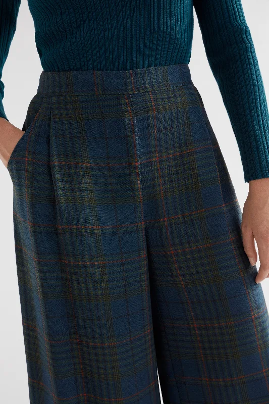 Elk Seine Pant - Teal Plaid