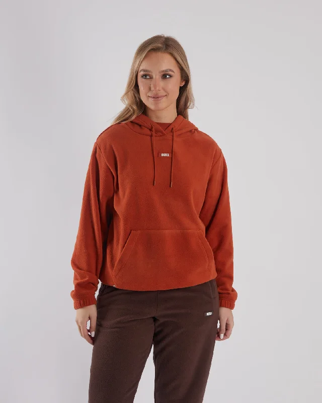 Tabea Fleece Hood Cinnamon Orange