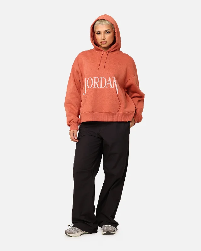 Jordan Women's Brooklyn Fleece Pullover Hoodie Dusty Peach/Sail