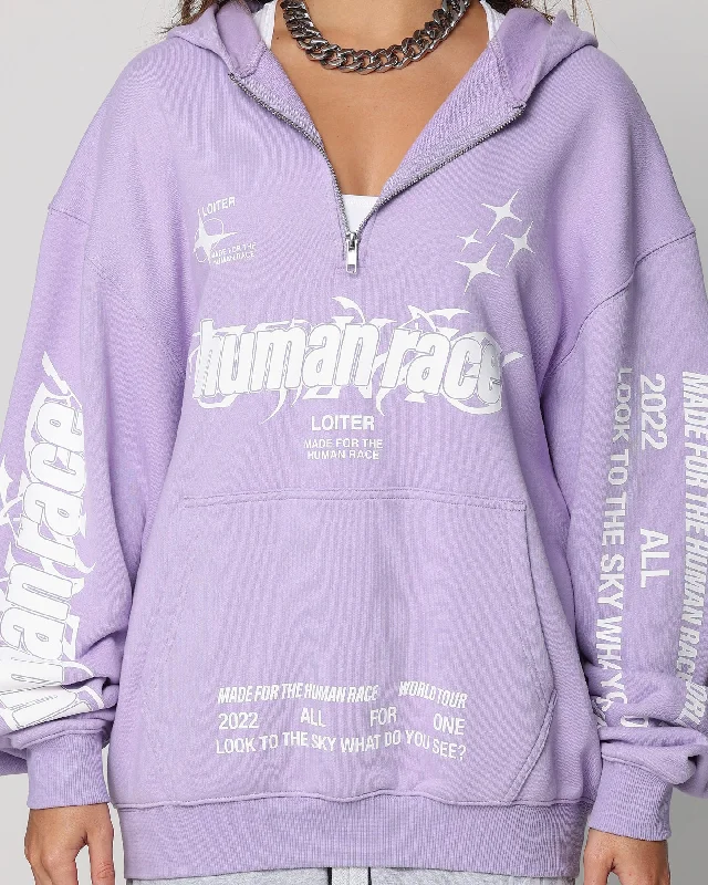 Loiter Rave Zip Hoodie Lilac