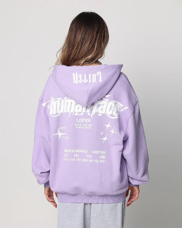 Loiter Rave Zip Hoodie Lilac