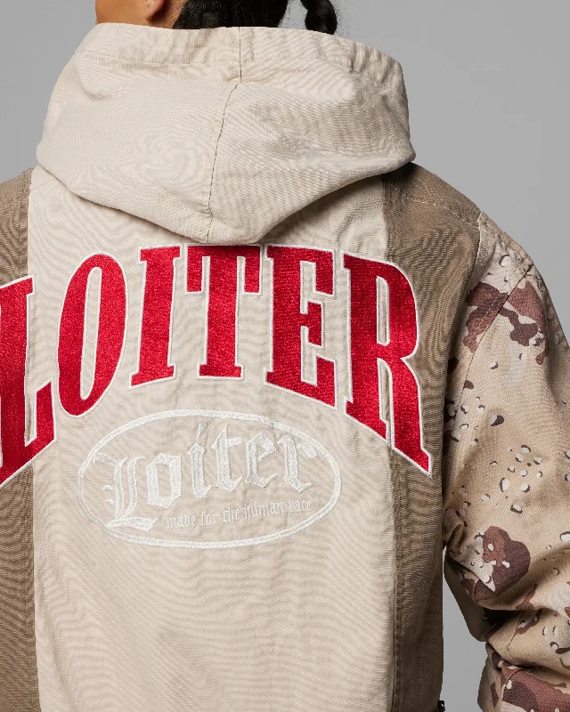 Loiter Splinter Hoodie Desert Camo