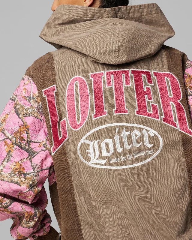 Loiter Splinter Hoodie Pink Camo