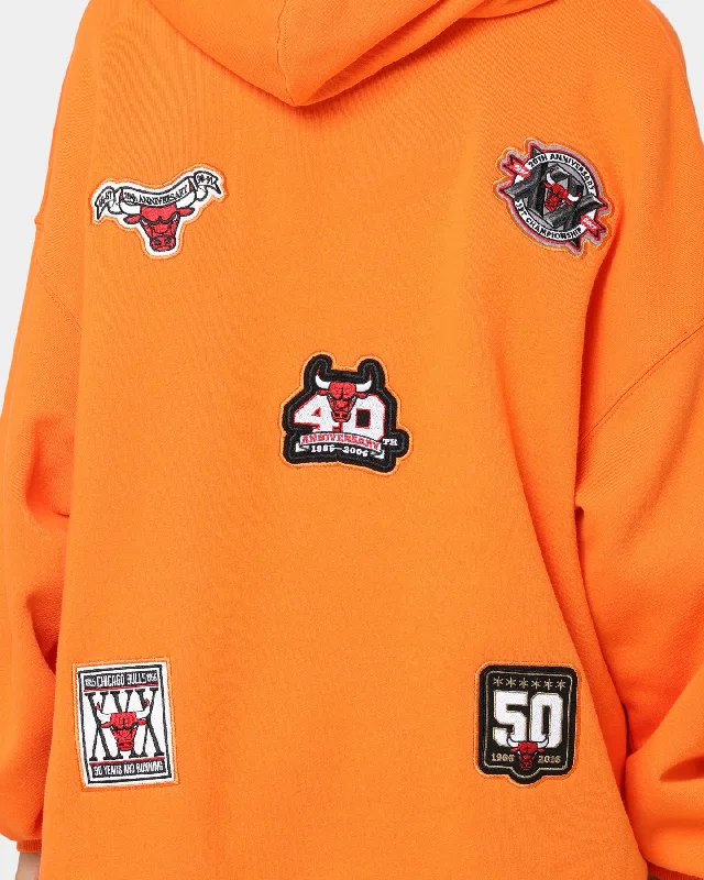 Mitchell & Ness Chicago Bulls Anniversary Hoodie Orange