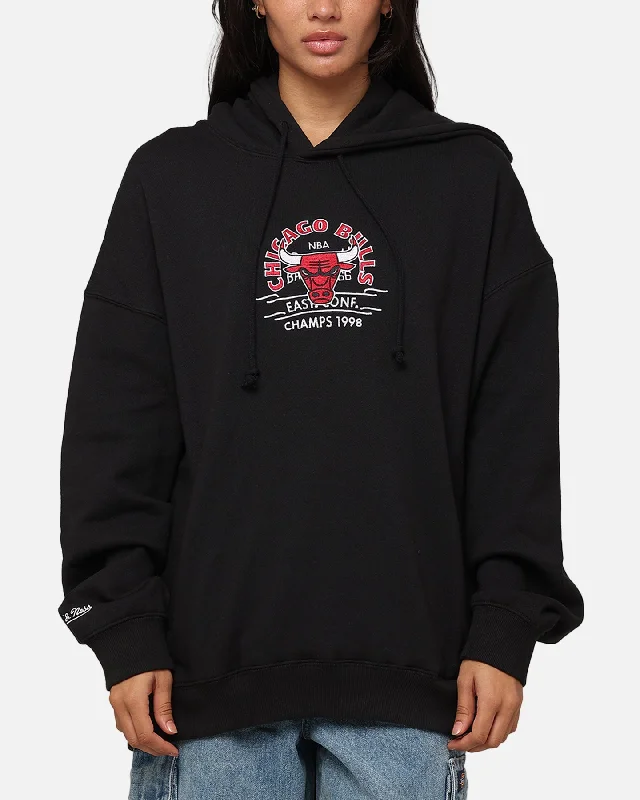 Mitchell & Ness Chicago Bulls Letterman Hoodie Black