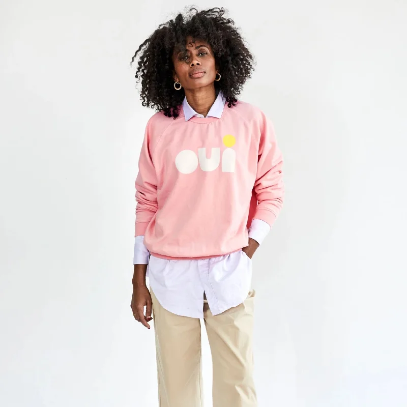 ""Oui"" Sweatshirt (Rose)