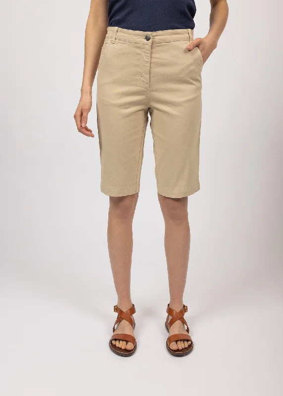 Samantha plain Bermuda shorts - in light cotton (PLAGE)