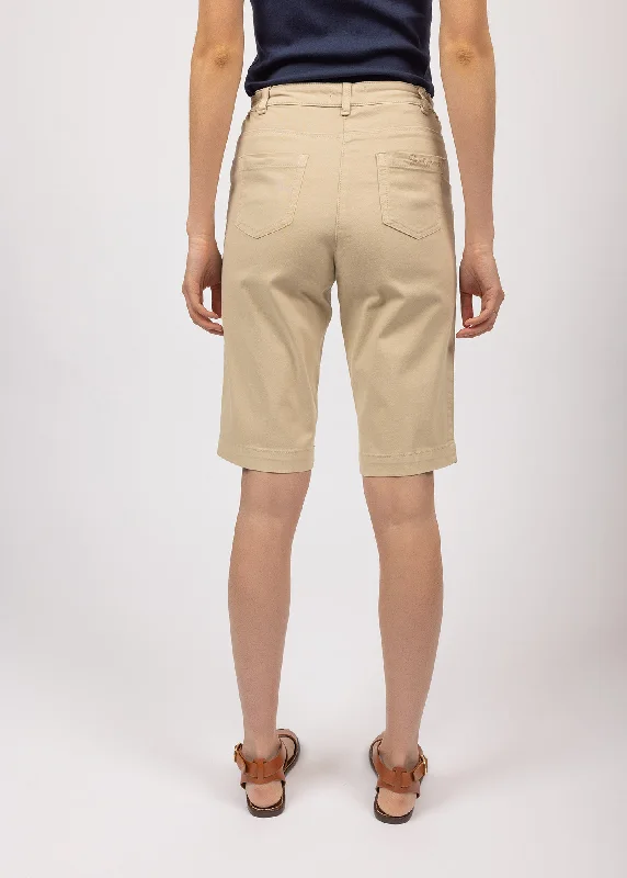 Samantha plain Bermuda shorts - in light cotton (PLAGE)