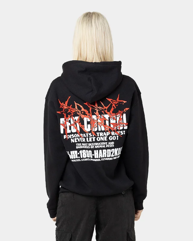 Rats Get Fat Pest Control Hoodie Black