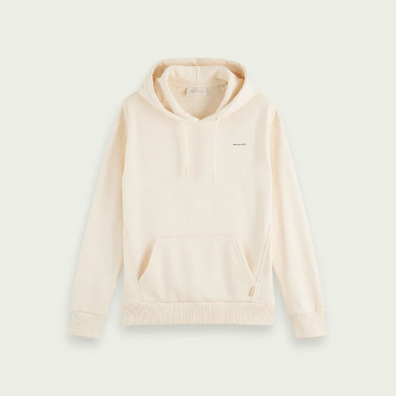 Relaxed Fit Felpa Hoodie (Off White)