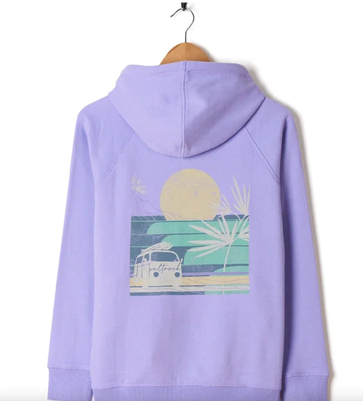 SALTROCK Poster - Womens Zip Hoodie - Lilac