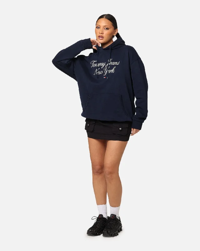 Tommy Jeans TJM Luxe Serif Relax Hoodie Dark Night Navy