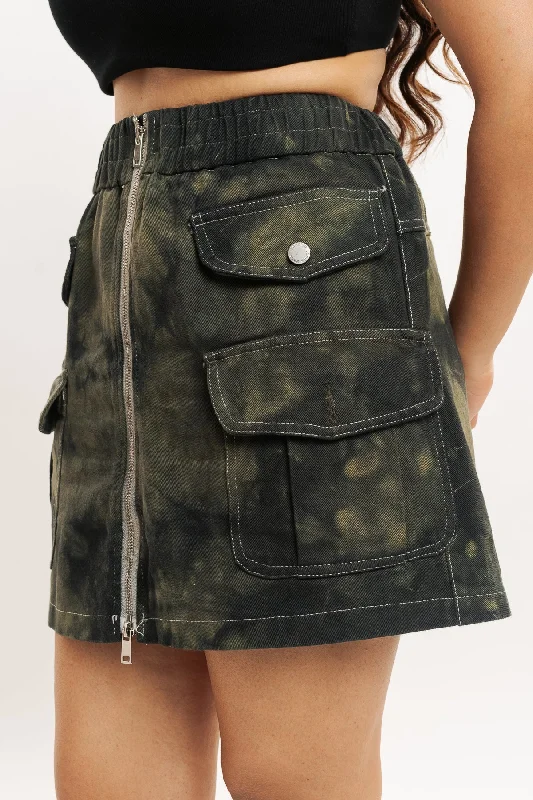 Short Denim Pocket Skirt