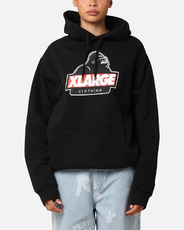 X-Large Slanted Hoodie Pigment Black