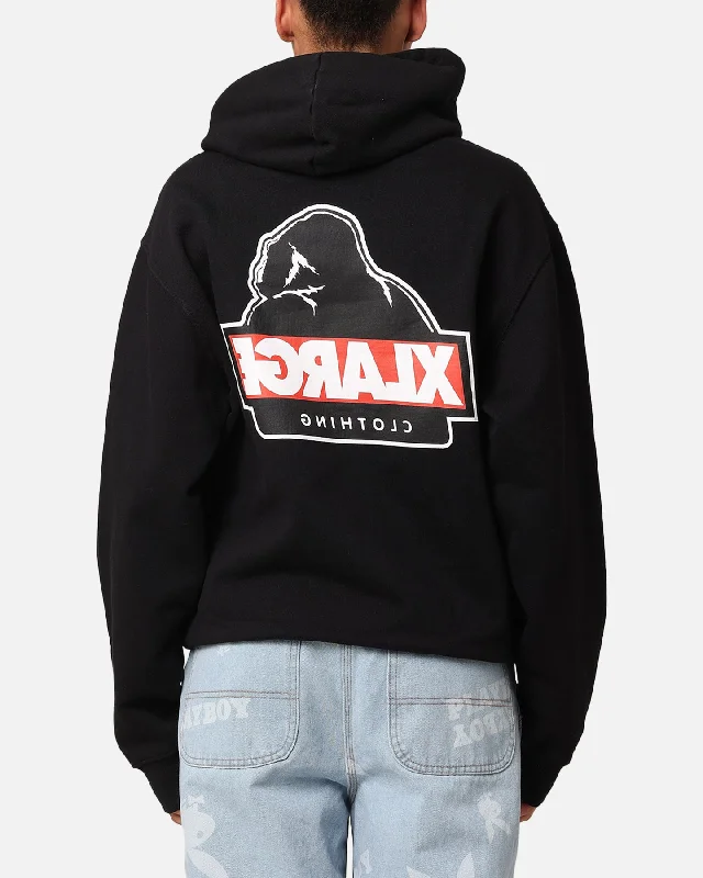 X-Large Slanted Hoodie Pigment Black