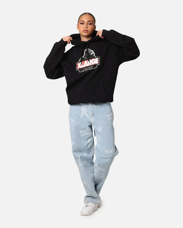 X-Large Slanted Hoodie Pigment Black