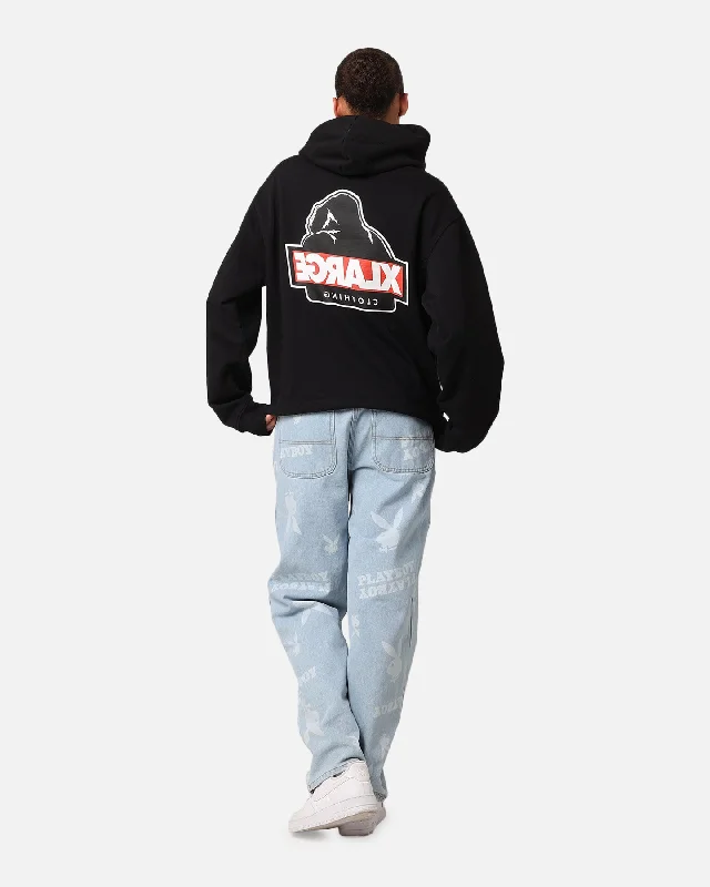 X-Large Slanted Hoodie Pigment Black