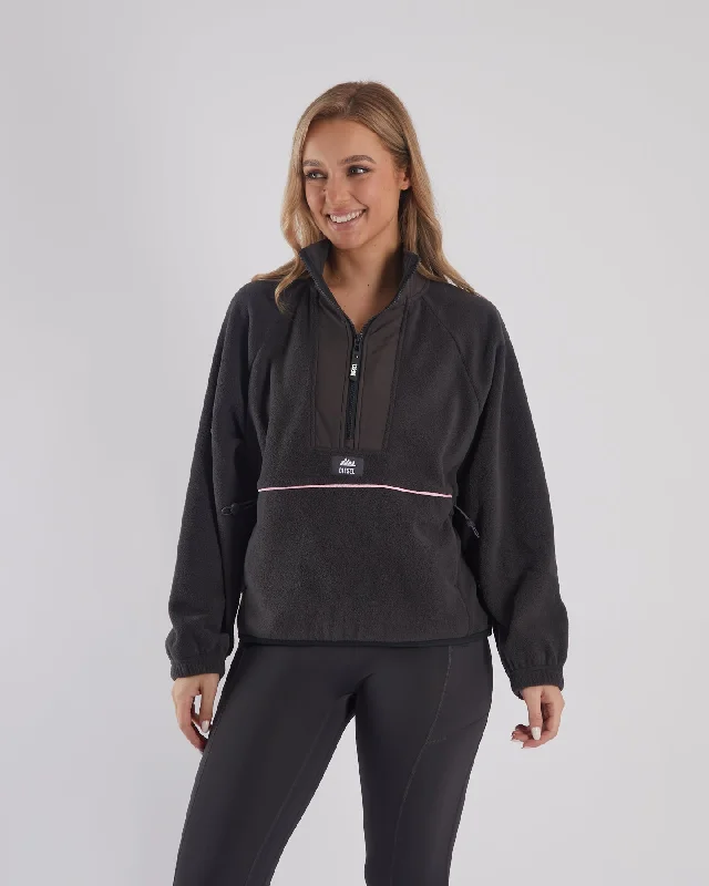 Yara Fleece Half Zip Deep Charcoal