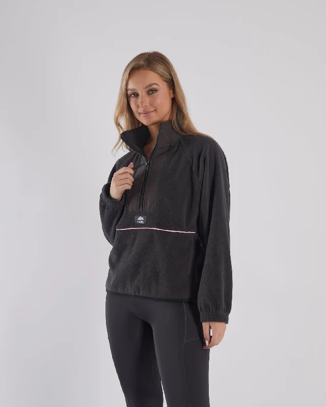 Yara Fleece Half Zip Deep Charcoal