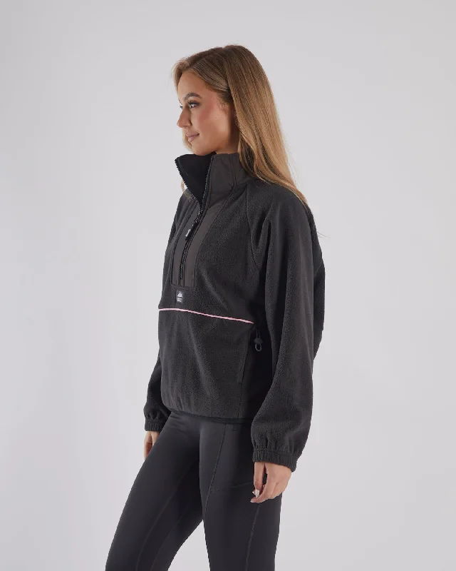 Yara Fleece Half Zip Deep Charcoal